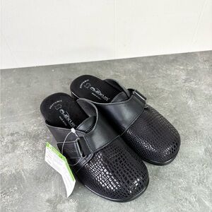 Flexus by Spring Step emanuela shoes black slip on clog size EU 36 US 5.5-6 new